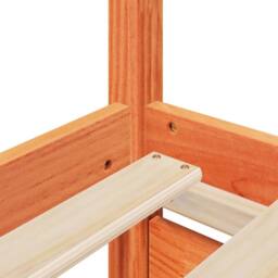 Berkfield Home Bed Frame without Mattress Wax Brown 135x190 cm Double Solid Wood Pine - thumbnail 8