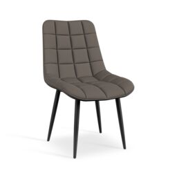 More4Homes Donni Dining Table & Chairs - Concrete Effect Table Top w Black Legs + Nova Faux Leather Dining Chair Set Of 4 in Grey - thumbnail 6