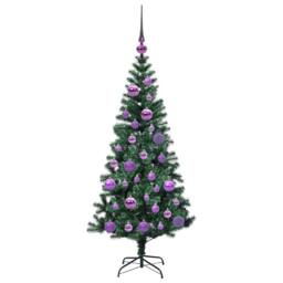 Berkfield Home Artificial Pre-lit Christmas Tree Green 120 cm PVC & Metal - thumbnail 4