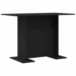 Berkfield Home Modern Dining Table Black Oak 110x60x75 cm Engineered Wood - Size: 110 x 60 x 75 cm - thumbnail 7