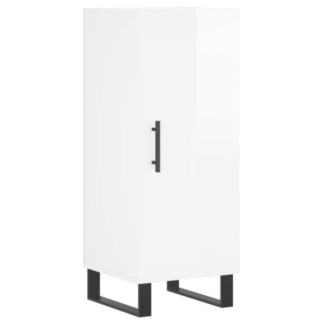 Berkfield Home Sideboard High Gloss White 34.5x34x90 cm Engineered Wood - image 1