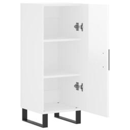 Berkfield Home Sideboard High Gloss White 34.5x34x90 cm Engineered Wood - thumbnail 5