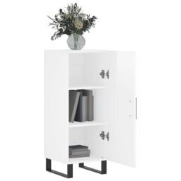 Berkfield Home Sideboard High Gloss White 34.5x34x90 cm Engineered Wood - thumbnail 4