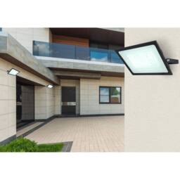 Netlighting Helga I 19000lm Outdoor Flood Light Black IP44 Glass Shade LED 6000K - thumbnail 5