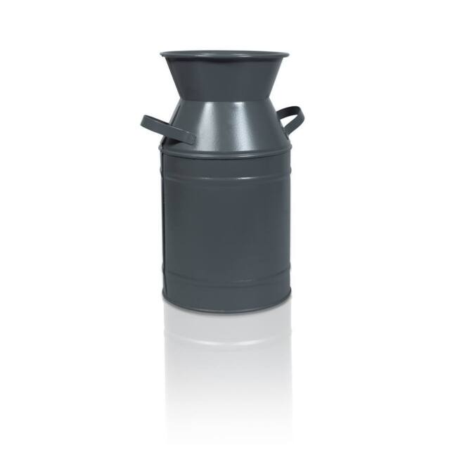 St Helens Vintage Metal Milk Churn Planter Grey - image 1