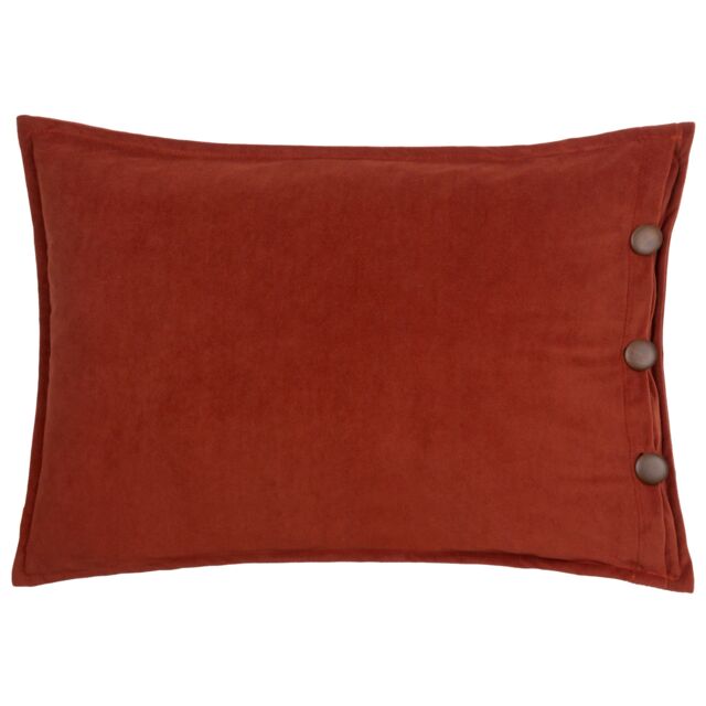 Furn . Effron Washed Velvet Polyester Filled Cushion in Red - image 1