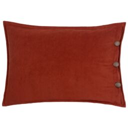 Furn . Effron Washed Velvet Polyester Filled Cushion in Red - thumbnail 1
