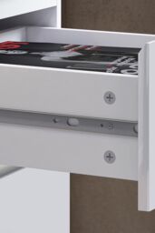 FWStyle 4 Drawer Matt Chest Of Drawers Bedroom Storage Tall Slim Space Saving in White - thumbnail 4