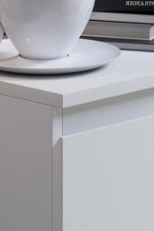FWStyle 4 Drawer Matt Chest Of Drawers Bedroom Storage Tall Slim Space Saving in White - thumbnail 2