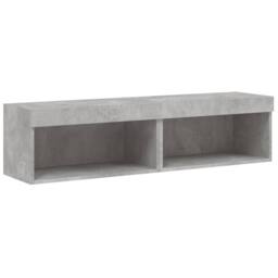 Berkfield Home TV Cabinets with LED Lights 2 pcs Concrete Grey 60x30x30 cm - Size: 60 x 30 x 30 cm - thumbnail 7