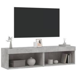Berkfield Home TV Cabinets with LED Lights 2 pcs Concrete Grey 60x30x30 cm - Size: 60 x 30 x 30 cm - thumbnail 6
