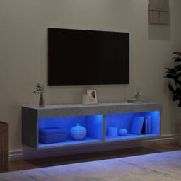 Berkfield Home TV Cabinets with LED Lights 2 pcs Concrete Grey 60x30x30 cm - Size: 60 x 30 x 30 cm - thumbnail 1