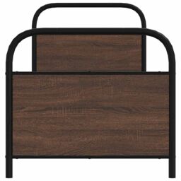 Berkfield Home Bed Frame Without Mattress 75x190 cm Small Single Brown Oak Engineered Wood - thumbnail 5