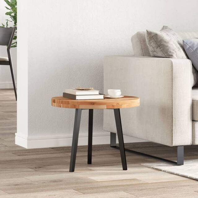 Berkfield Home Table Top Round √ò50x4 cm Solid Wood Acacia in Brown - Size: 50x4 cm - image 1
