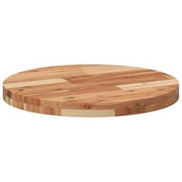 Berkfield Home Table Top Round √ò50x4 cm Solid Wood Acacia in Brown - Size: 50x4 cm - thumbnail 7