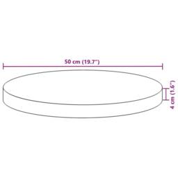 Berkfield Home Table Top Round √ò50x4 cm Solid Wood Acacia in Brown - Size: 50x4 cm - thumbnail 9