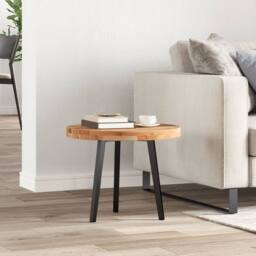 Berkfield Home Table Top Round √ò50x4 cm Solid Wood Acacia in Brown - Size: 50x4 cm - thumbnail 1