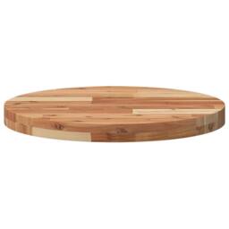Berkfield Home Table Top Round √ò50x4 cm Solid Wood Acacia in Brown - Size: 50x4 cm - thumbnail 4