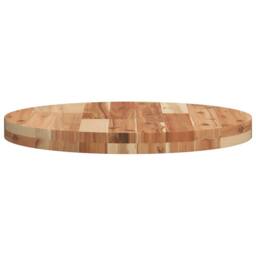 Berkfield Home Table Top Round √ò50x4 cm Solid Wood Acacia in Brown - Size: 50x4 cm - thumbnail 6
