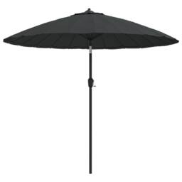 Berkfield Home Outdoor Parasol with Aluminium Pole 270 cm Anthracite in Black - thumbnail 1