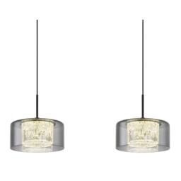 Netlighting Fogsy Bar Pendant Matt Black Smoke Glass Shade 4x LED 4000K - thumbnail 3