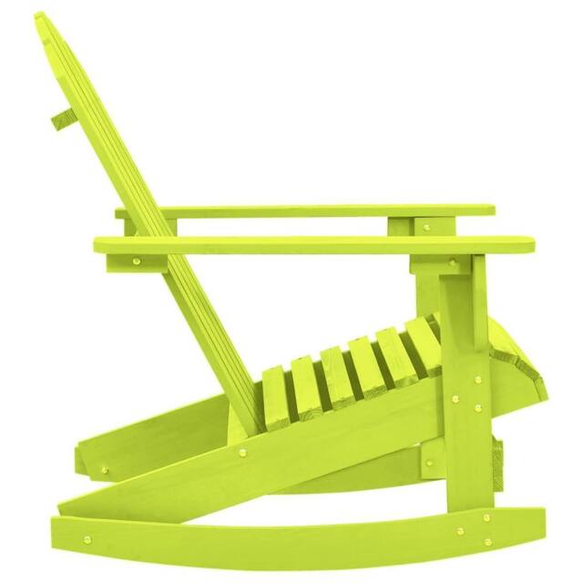 Berkfield Home Comfortable Garden Adirondack Rocking Chair Solid Fir Wood Green in Bright Green - image 1