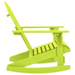 Berkfield Home Comfortable Garden Adirondack Rocking Chair Solid Fir Wood Green in Bright Green - thumbnail 1