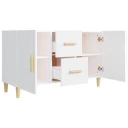 Berkfield Home Sideboard White 100x36x60 cm Engineered Wood - Size: 100 x 36 x 60 cm - thumbnail 5
