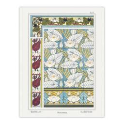 "Artery8 Water Lily Patterns Vintage Floral Wall Art Print Verneuil - Size: W24"" x H32""" - thumbnail 1