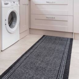 Kukoon 3ft - 39ft Long Grey Hallway Runner Rug Stair Carpet Mat - Size: 66 cm x 91 cm - thumbnail 2