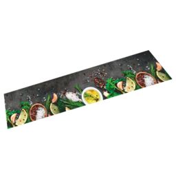 Berkfield Home Kitchen Rug Washable Spices 60x300 cm Velvet in Grey