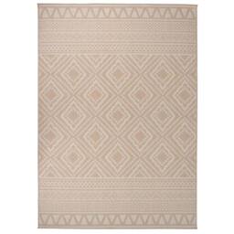 Berkfield Home Outdoor Flatweave Rug 120x170 cm Brown Stripes in Tan - Size: Medium - thumbnail 2