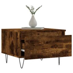 Berkfield Home Coffee Tables 2 pcs Smoked Oak 50x46x35 cm Engineered Wood in Brown - Size: 50 x 46 x 35 cm - thumbnail 4