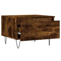 Berkfield Home Coffee Tables 2 pcs Smoked Oak 50x46x35 cm Engineered Wood in Brown - Size: 50 x 46 x 35 cm - thumbnail 7