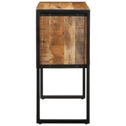 Berkfield Home Console Cabinet 90x35x75 cm Solid Rough Wood Mango in Brown - Size: 90 x 35 x 75 cm - thumbnail 6