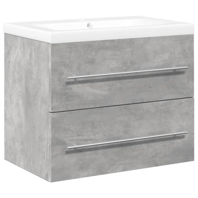 Berkfield Home 2 Piece Bathroom Furniture Set Concrete Grey Engineered Wood - image 1