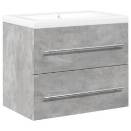 Berkfield Home 2 Piece Bathroom Furniture Set Concrete Grey Engineered Wood