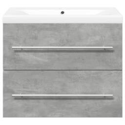 Berkfield Home 2 Piece Bathroom Furniture Set Concrete Grey Engineered Wood - thumbnail 4