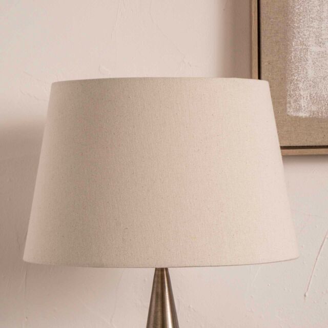 Ruma Coastal Natural Cream Tapered Lamp Shade for Table Lamps & Floor Lamps in Beige - Size: 14 inches - image 1