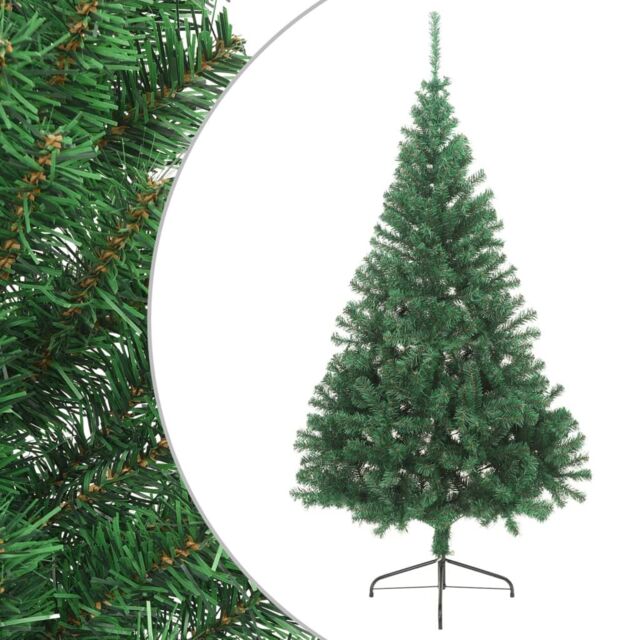 Berkfield Home Artificial Half Christmas Tree with Stand Green 240 cm PVC - image 1