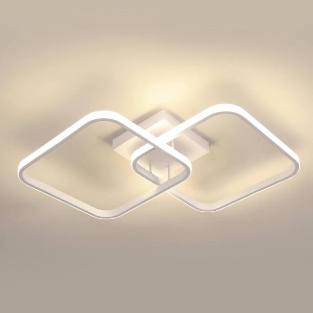 Goeco Modern LED Ceiling Light 42W 64cm Square Acrylic Ceiling Light 4500K in White - image 1