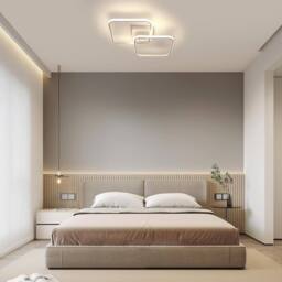Goeco Modern LED Ceiling Light 42W 64cm Square Acrylic Ceiling Light 4500K in White - thumbnail 3