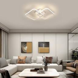 Goeco Modern LED Ceiling Light 42W 64cm Square Acrylic Ceiling Light 4500K in White - thumbnail 5