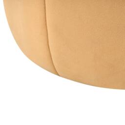 Wyld and Coco Mustard Velvet Round Pouffe in Yellow - thumbnail 6
