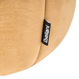 Wyld and Coco Mustard Velvet Round Pouffe in Yellow - thumbnail 5