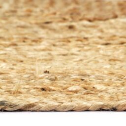 Berkfield Home Handmade Rug Jute 200x300 cm in Brown - Size: 100 cm diameter - thumbnail 3