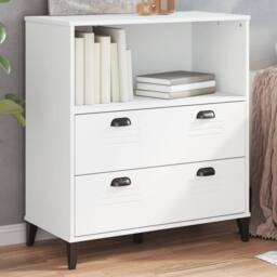Berkfield Home Bookcase VIKEN White 80x40x90 cm Engineered Wood - Size: 80 x 40 x 90 cm - thumbnail 2