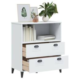 Berkfield Home Bookcase VIKEN White 80x40x90 cm Engineered Wood - Size: 80 x 40 x 90 cm - thumbnail 4