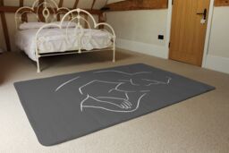 Benjamin Tate Design Drawing Of A Couple In One Line Designer Rug in Natural - Size: Large - thumbnail 3