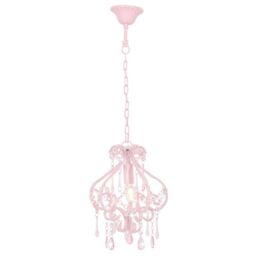 Berkfield Home Ceiling Lamp with Beads Pink Round E14 - thumbnail 3